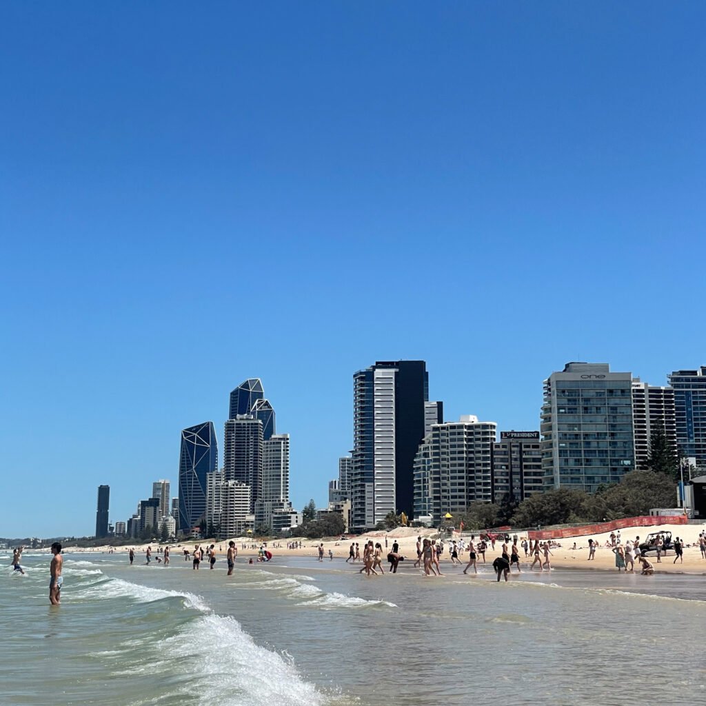 Skyline of Surfers Paradise Gold Coast from the Beach